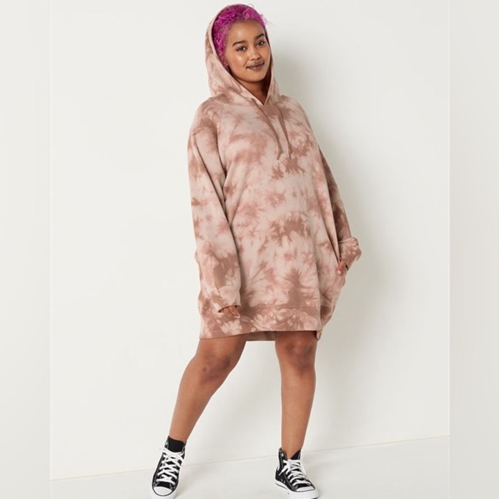 Victoria's Secret PINK Sweatshirt Dress Tie Dye hoodie